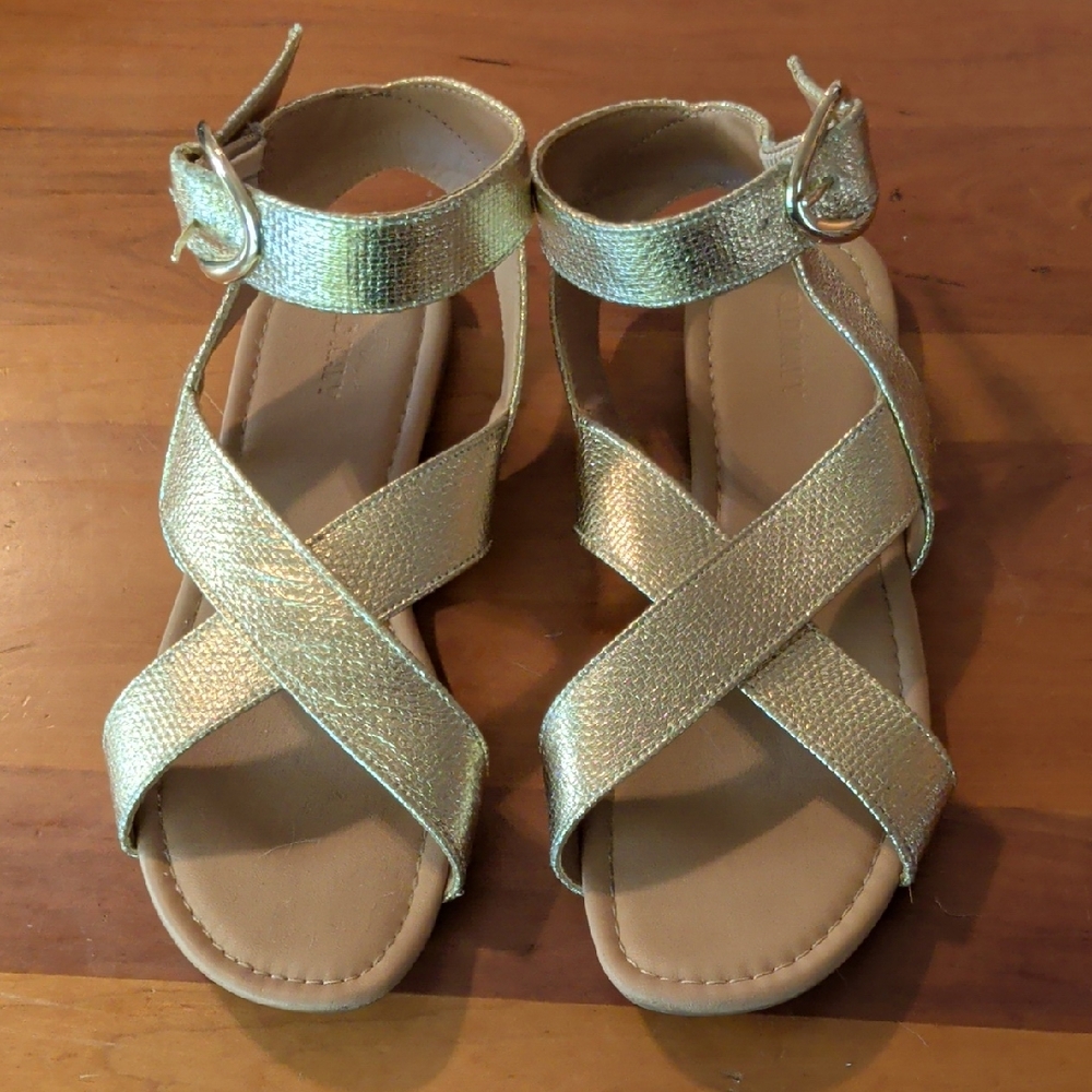 Gold Strappy Sandals